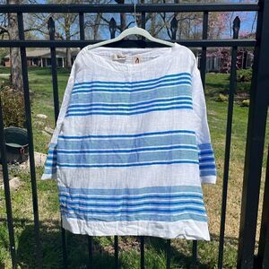 Lemlem Cotton Gauze Striped Tunic Top